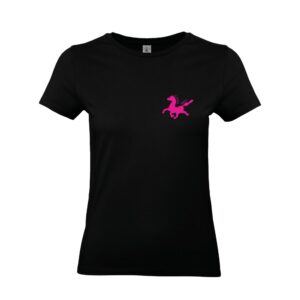 T-Shirt Bio Premium (femme) - Le Cheval Bavard - Noir - BC049