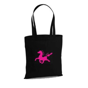 TOTE BAG - Le Cheval Bavard - Noir - WM101