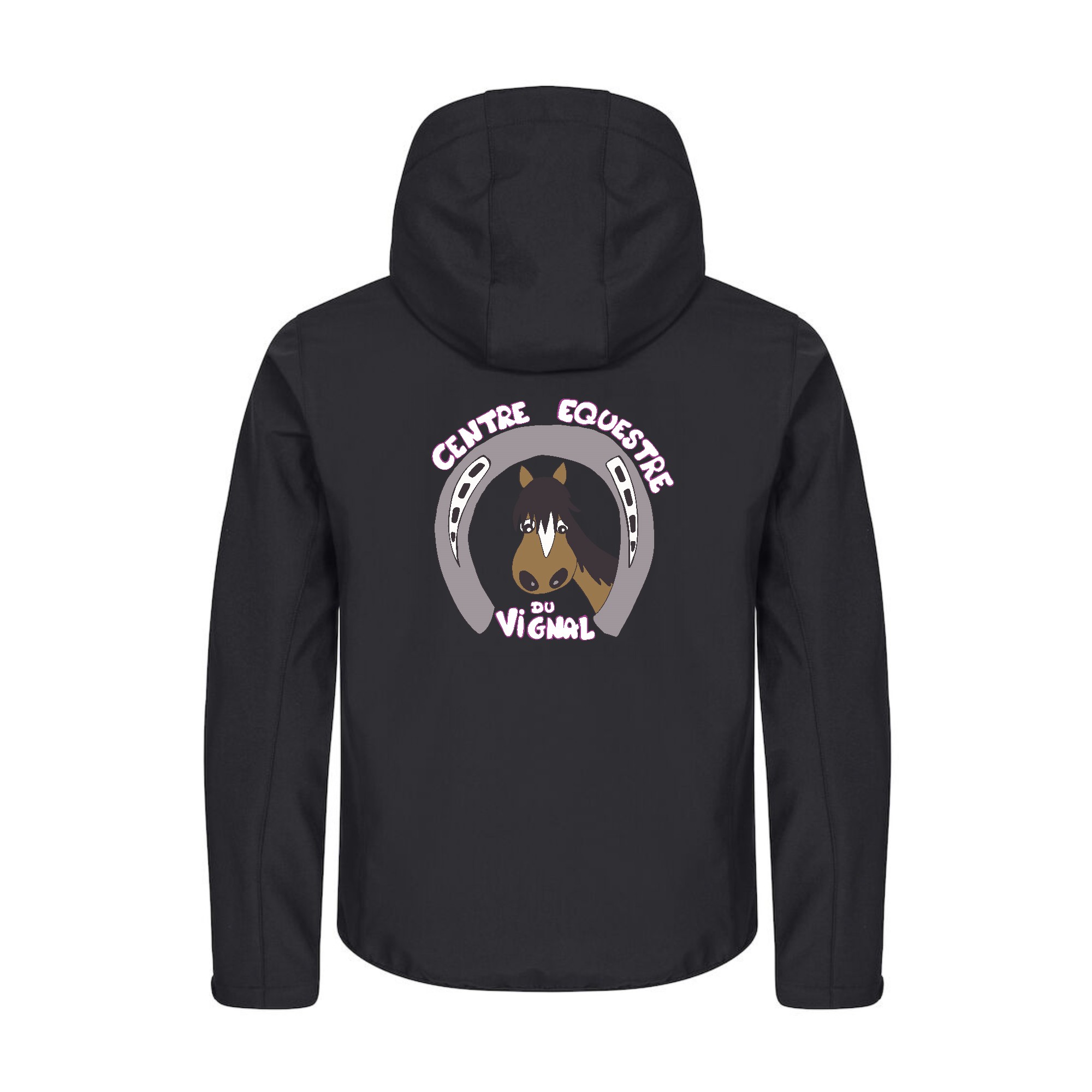 SOFTSHELL "Classic" (homme) - Centre Equestre du Vignal - Noir - 0200912 – Image 3