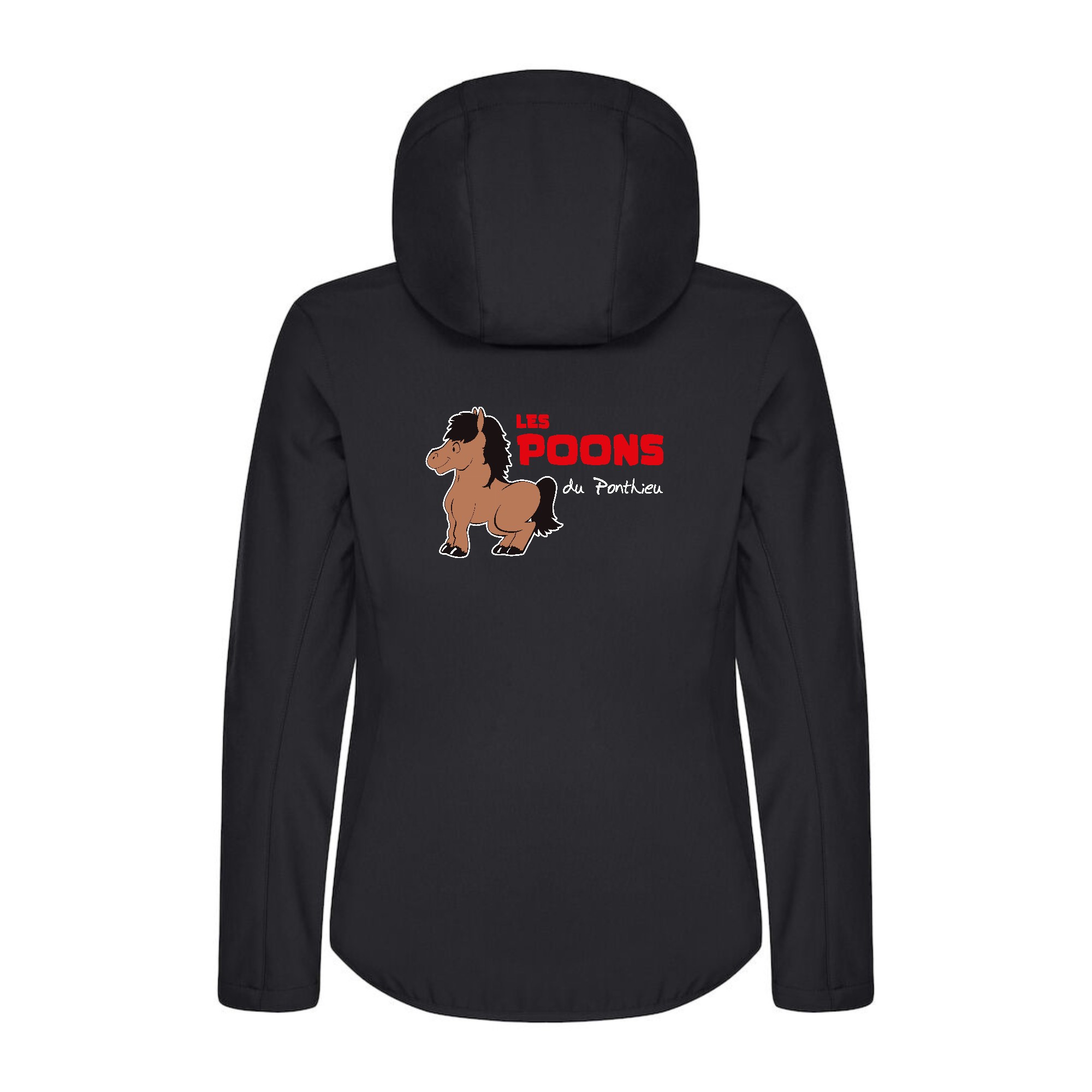 SOFTSHELL "Classic" (femme) - Poney club les poon’s – Noir - 0200917 – Image 3