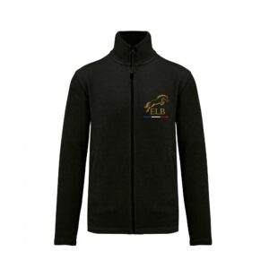 Veste micropolaire zippée (enfant) – Ecurie de la brosse - Noir – K920