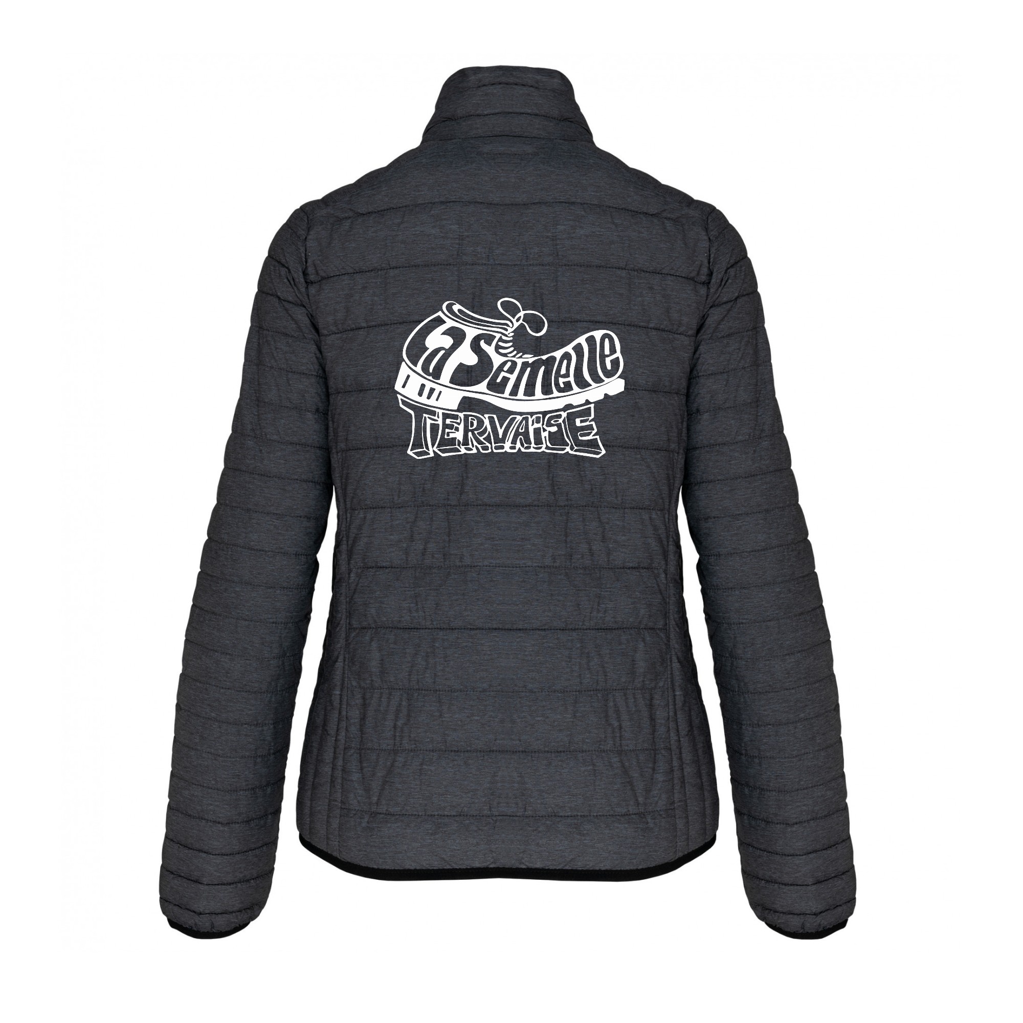 DOUDOUNE AVEC MANCHES (femme) - La Semelle Tervaise - Gris Anthracite - K6121 – Image 3
