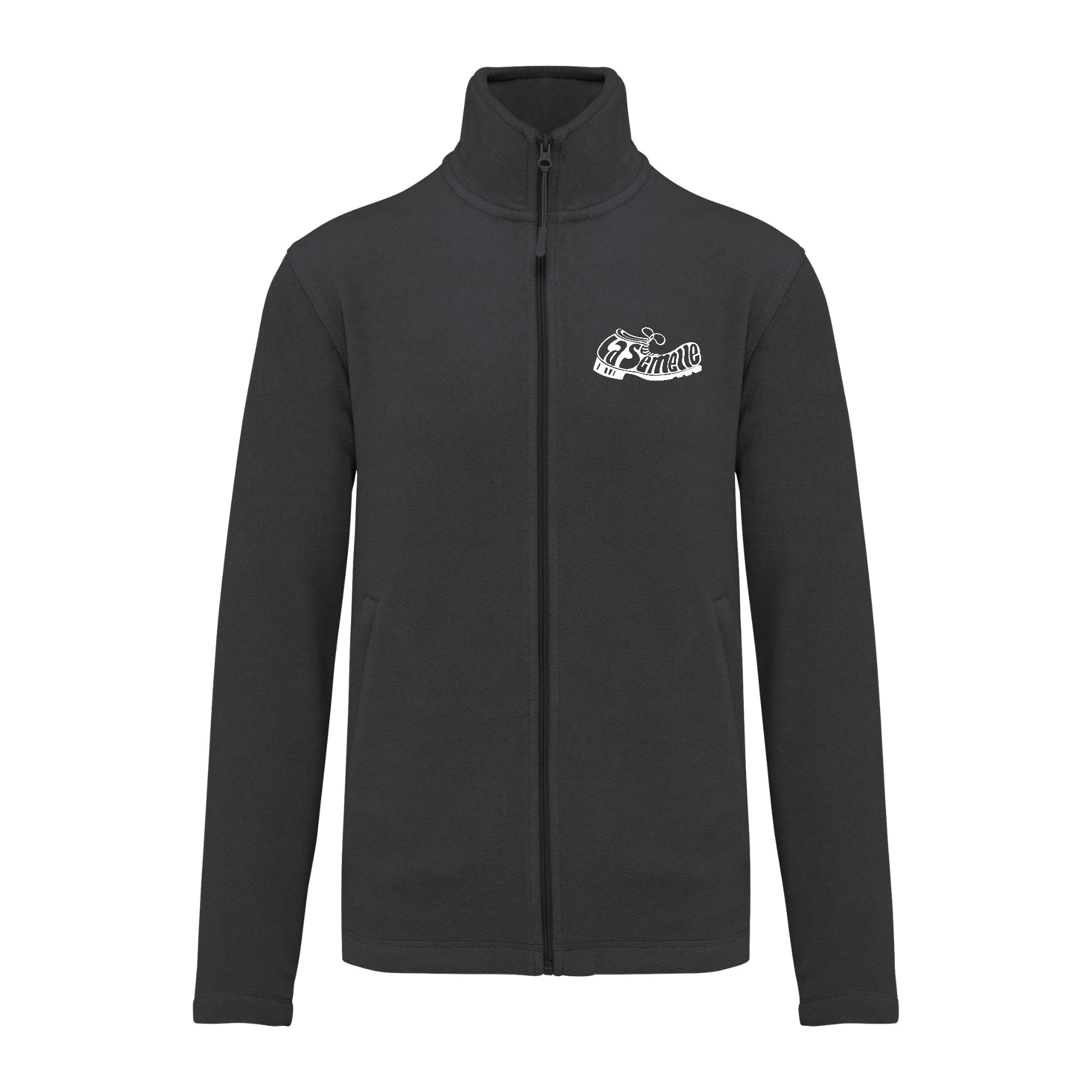 Veste micropolaire zippée (femme) – La Semelle Tervaise - Gris Anthracite – K907