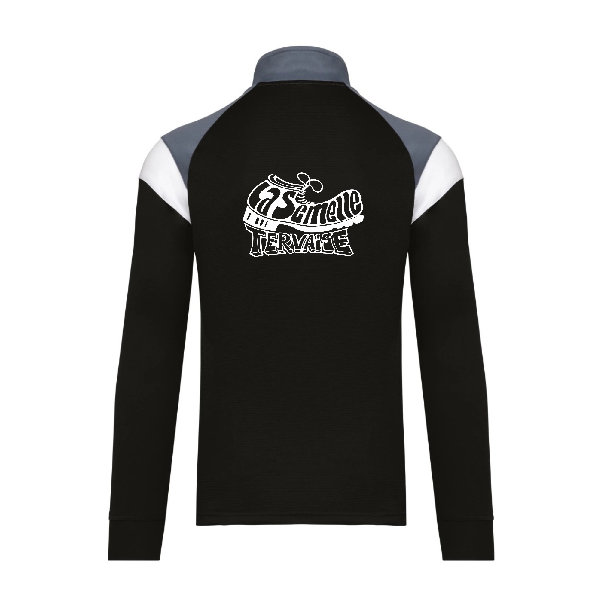 Veste de survêtement zippée (unisexe) - La Semelle Tervaise - Noir - PA390 – Image 3
