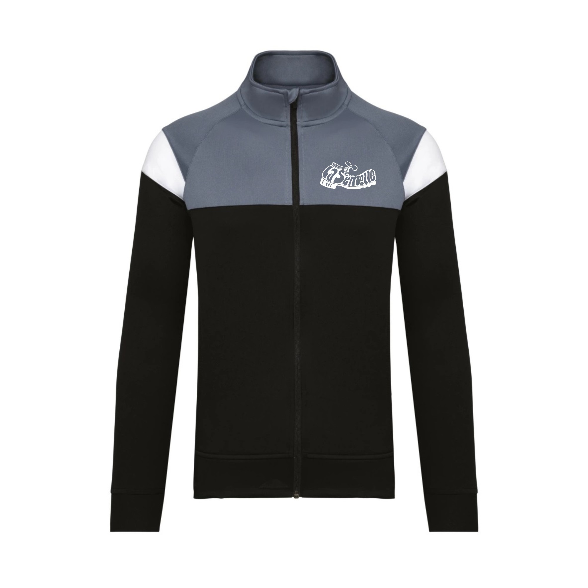 Veste de survêtement zippée (unisexe) - La Semelle Tervaise - Noir - PA390