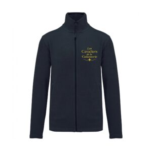 Veste micropolaire zippée (femme) – Les Cavaliers de la Galanterie - Navy – K907