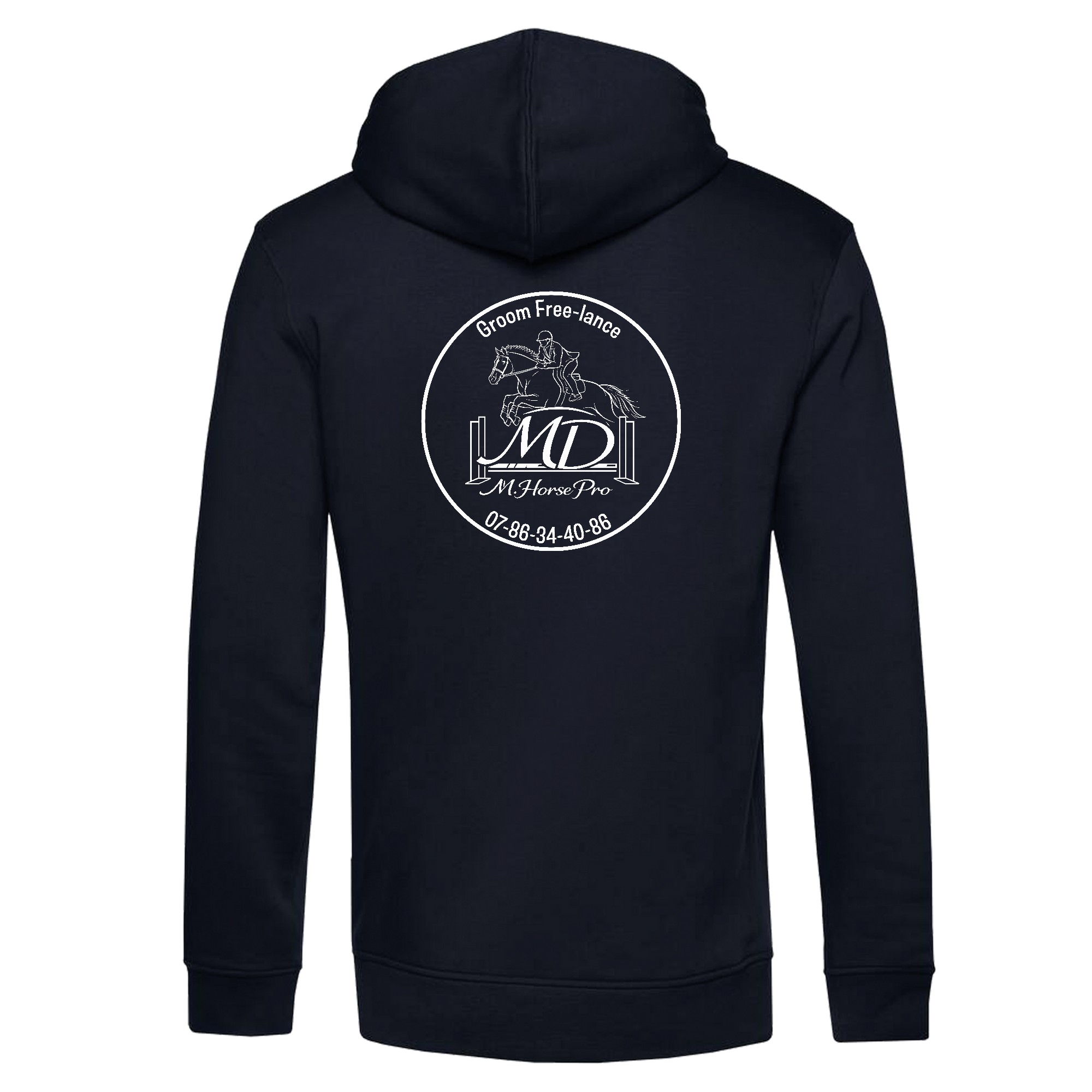 SWEAT A CAPUCHE (homme) - M.HorsePro - Navy - BCU33B – Image 3