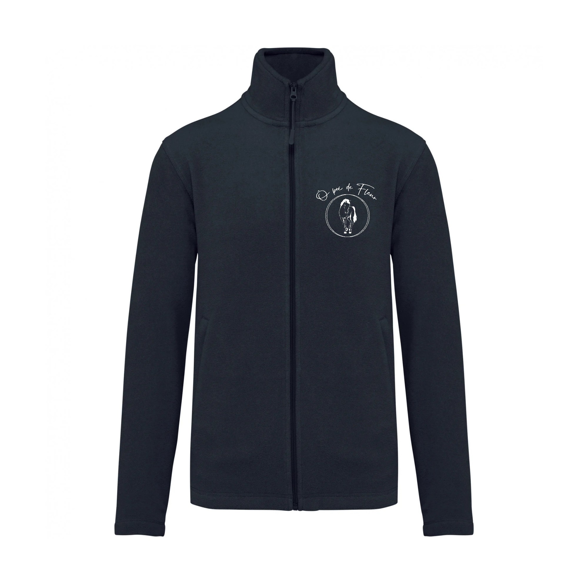 Veste micropolaire zippée (homme) – Ô Pré du Fleur - Navy – K911