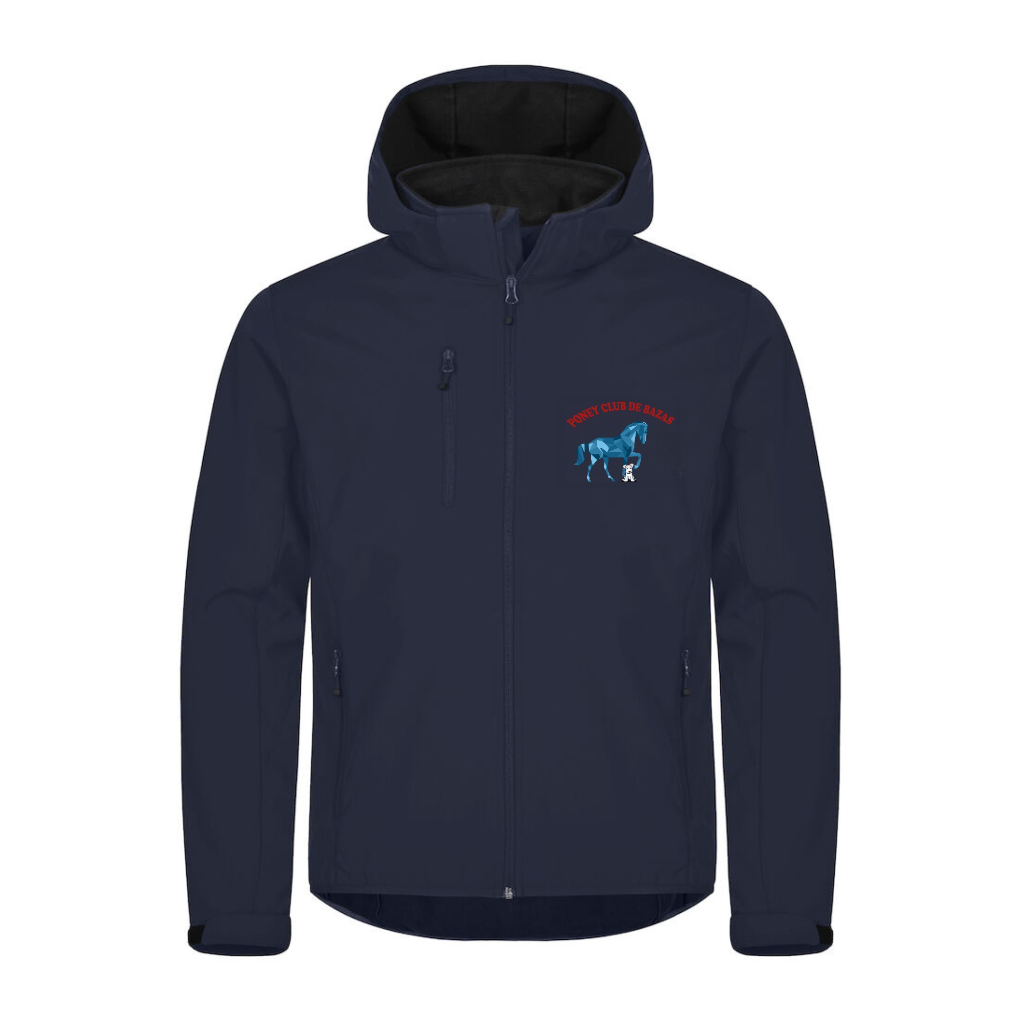SOFTSHELL "Classic" (homme) -Poney club de Bazas - Navy - 0200912