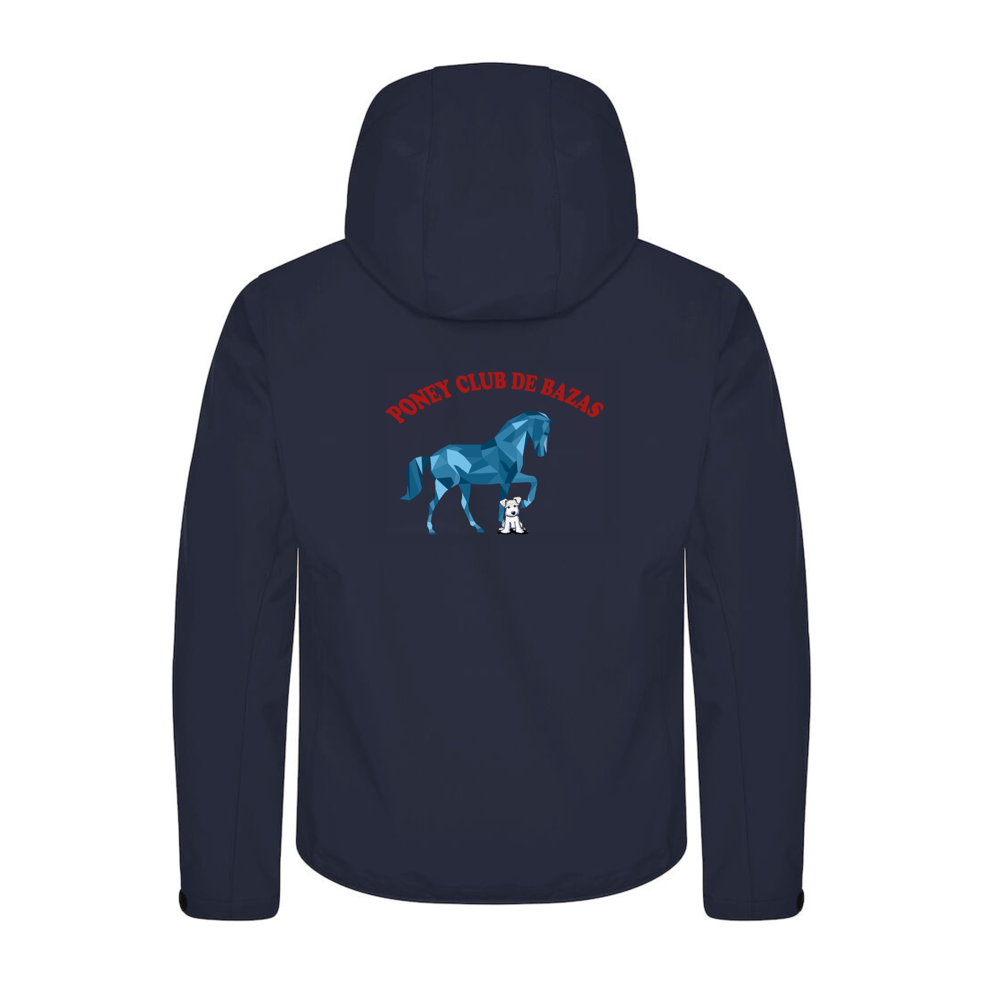SOFTSHELL "Classic" (homme) -Poney club de Bazas - Navy - 0200912 – Image 3