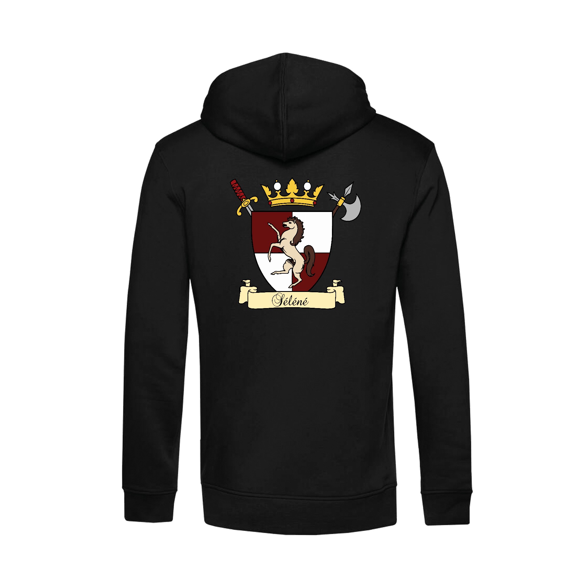 SWEAT A CAPUCHE (enfant) - Association Séléné - Noir - K477 – Image 3