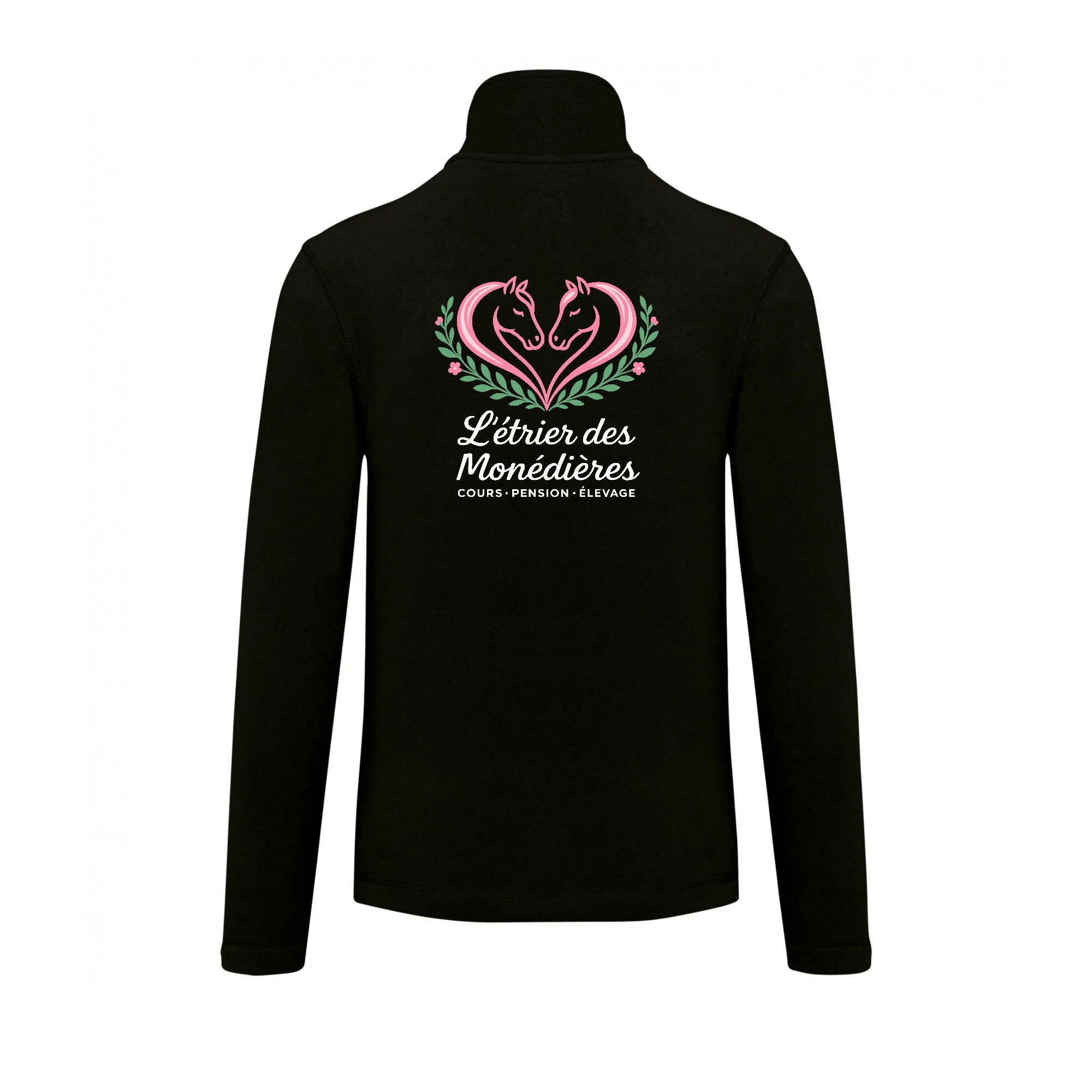 Veste micropolaire zippée (femme) – Étrier des Monédières - Noir – K907 – Image 3