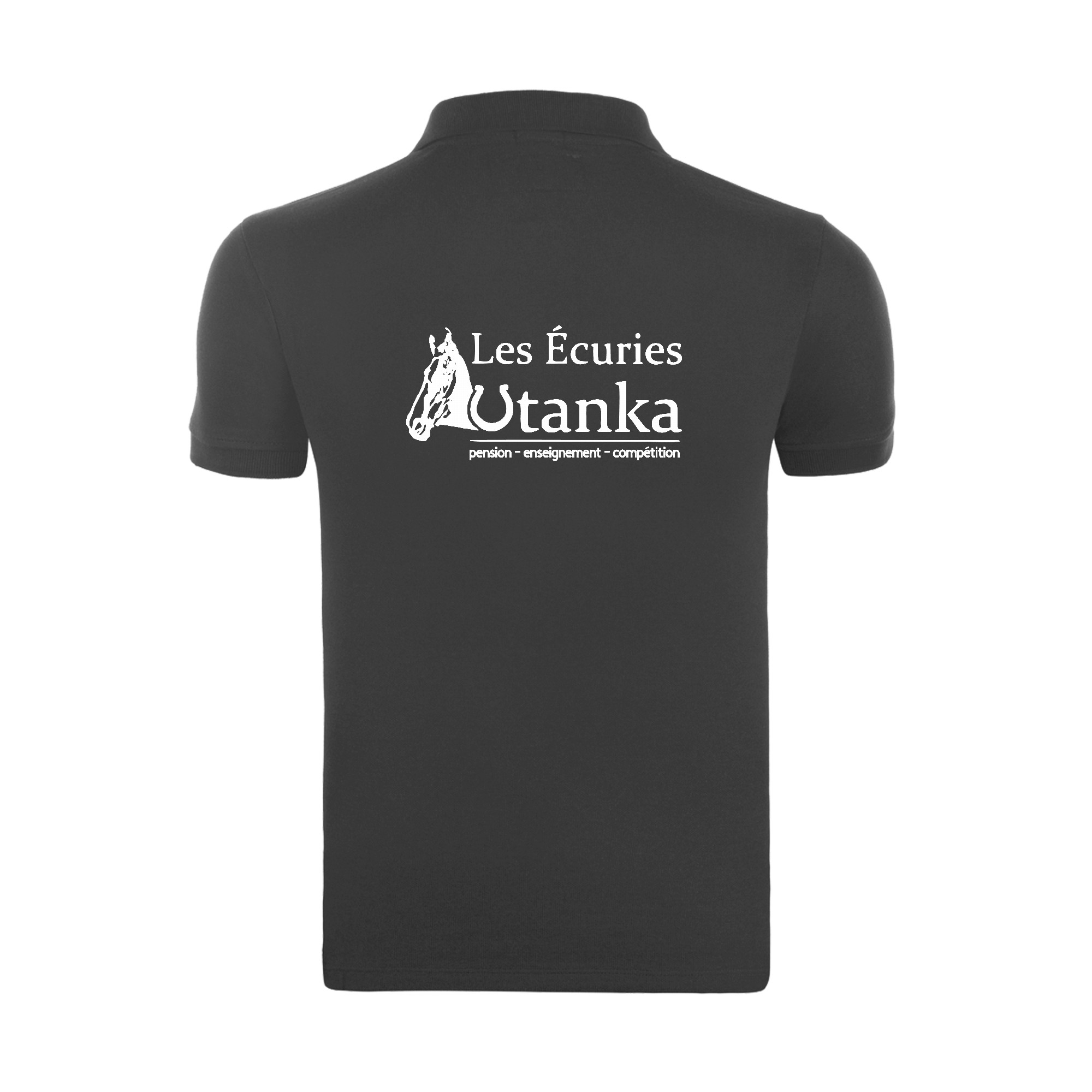 POLO (homme) - Les écuries utanka - Gris Anthracite - BCID1 – Image 3