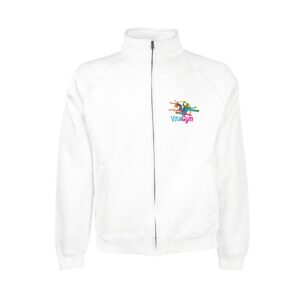 SWEAT ZIPPE SANS CAPUCHE (femme) - VITAGYM - Blanc - 021039