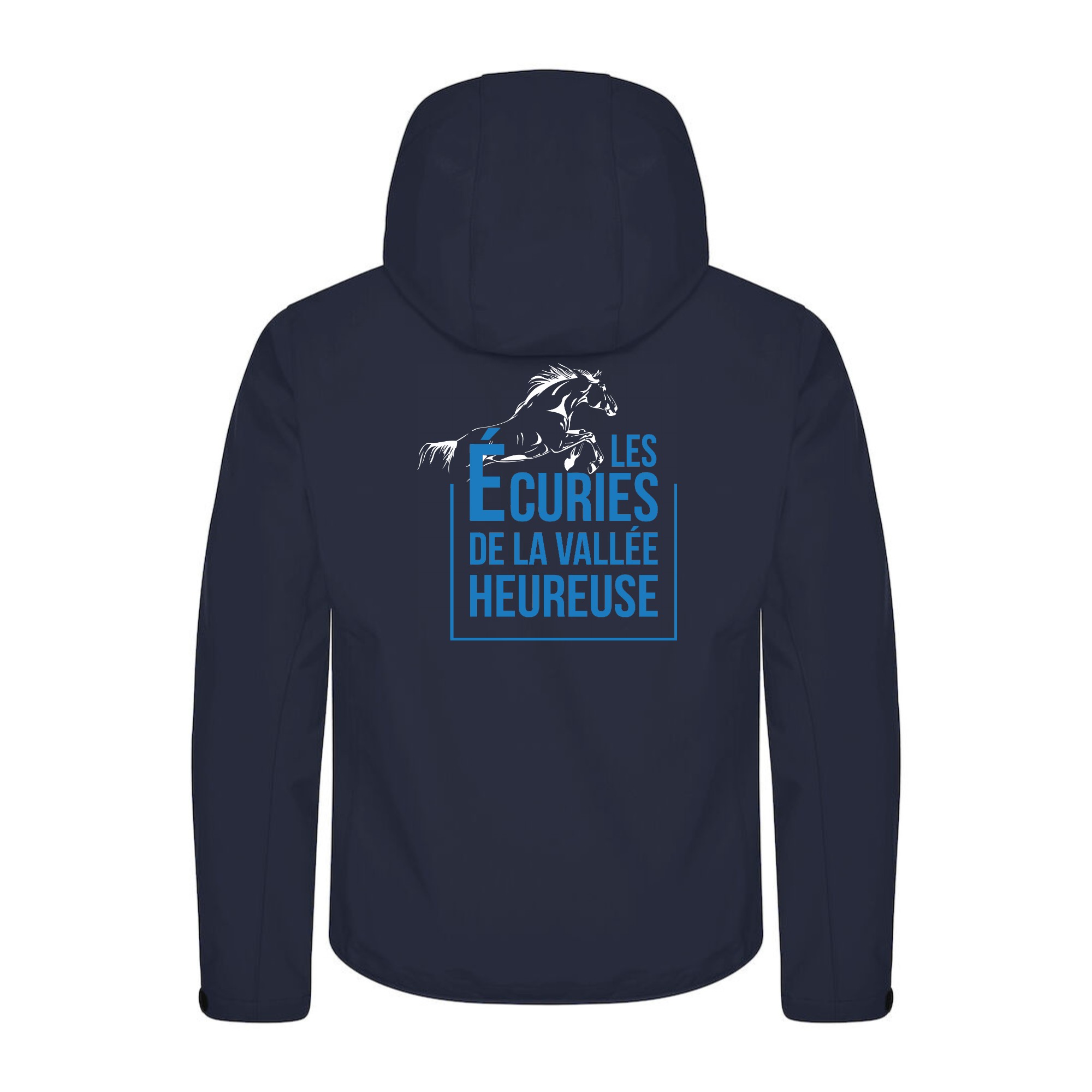 SOFTSHELL "Classic" (homme) - LES ECURIES DE LA VALLEE HEUREUSE / EVH FORMATION - Navy - 0200912 – Image 3