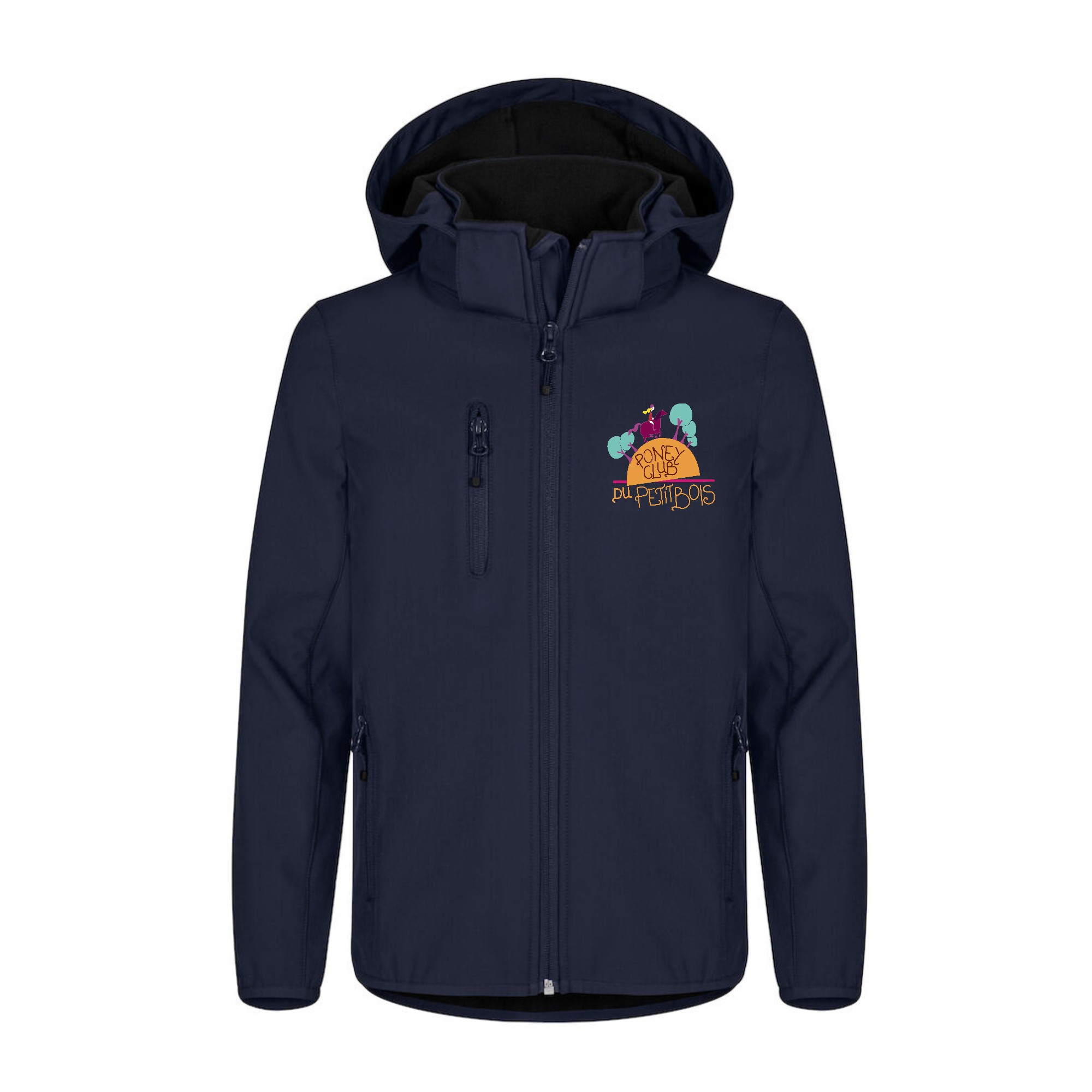 SOFTSHELL "Classic" (enfant) - Association Passion Poneys - Navy - 0200909
