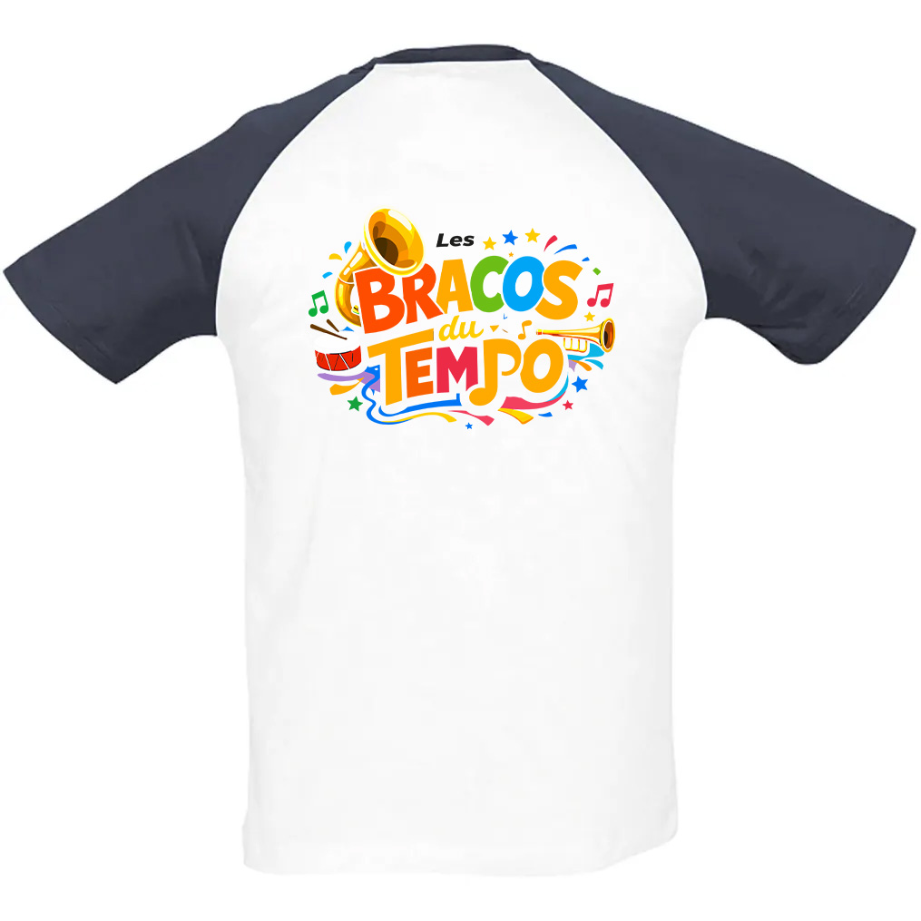 T-SHIRT FUNKY (homme) - Harmonie Municipale de la Ferté Saint Aubin - Navy/Blanc - 11190 – Image 2
