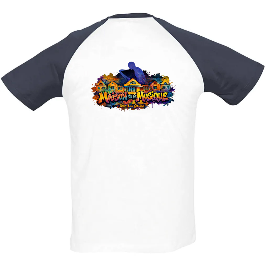 T-SHIRT FUNKY (homme) - Harmonie Municipale de la Ferté Saint Aubin - Navy/Blanc - 11190 – Image 6