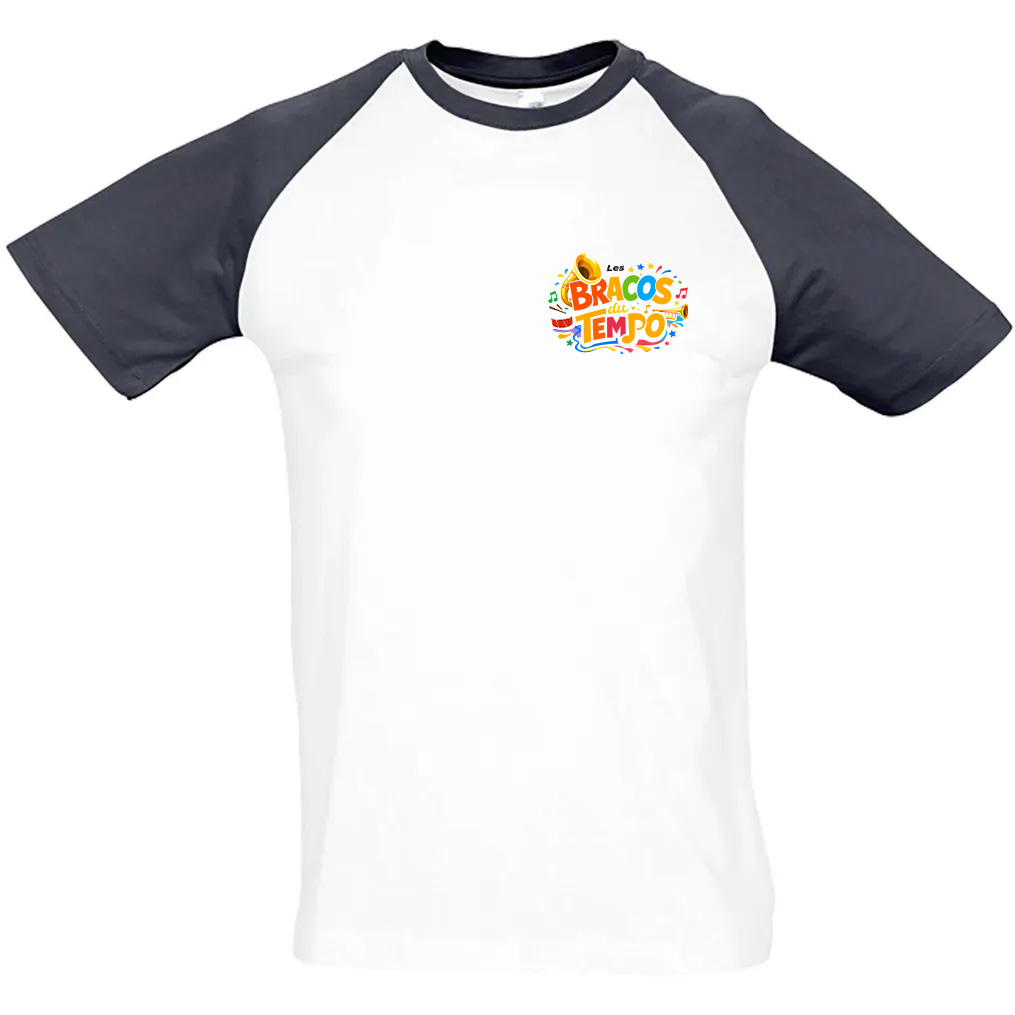 T-SHIRT FUNKY (homme) - Harmonie Municipale de la Ferté Saint Aubin - Navy/Blanc - 11190