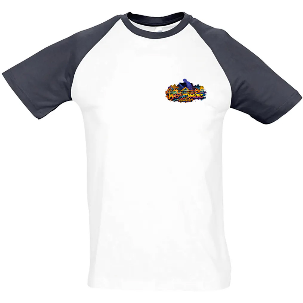T-SHIRT FUNKY (homme) - Harmonie Municipale de la Ferté Saint Aubin - Navy/Blanc - 11190 – Image 3