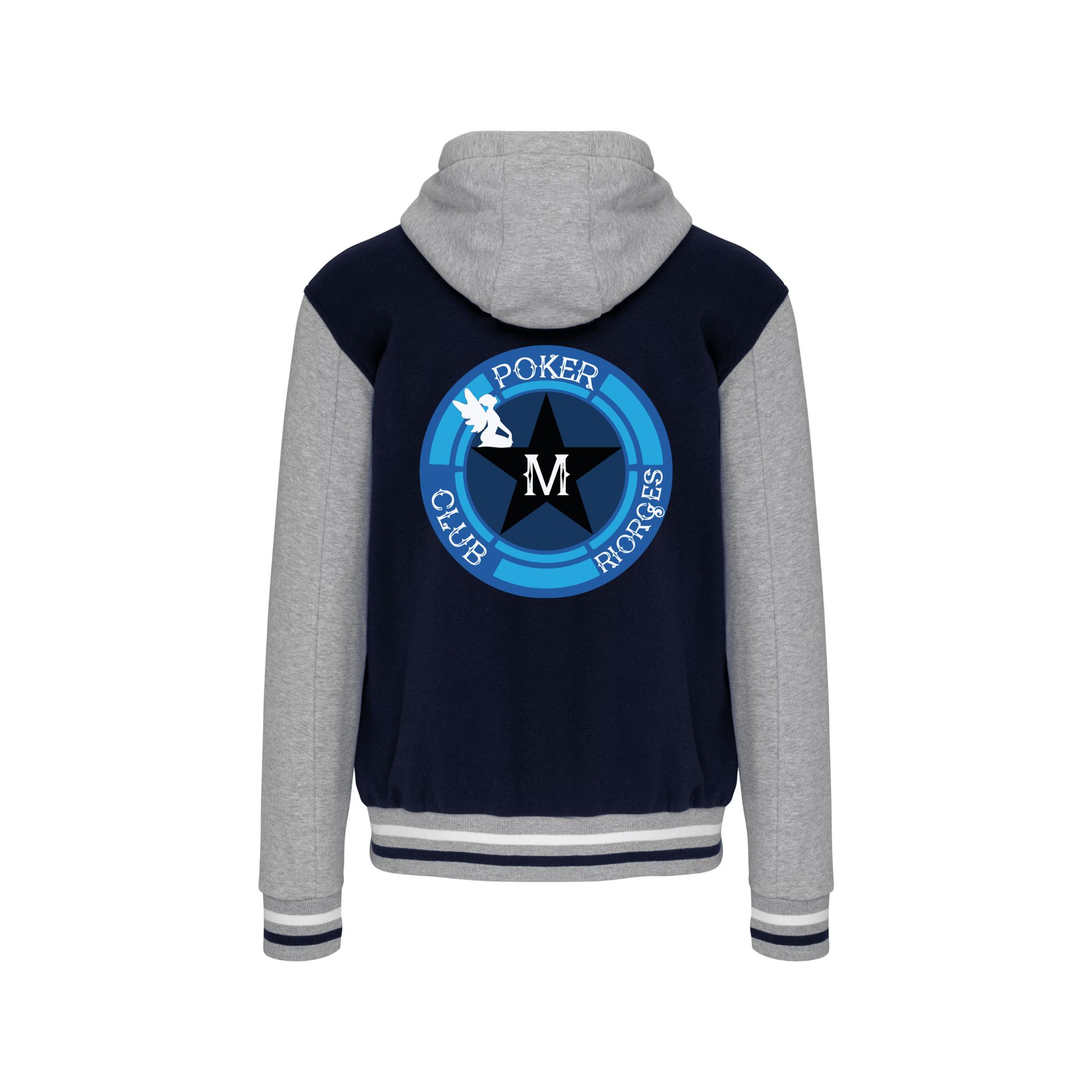 Blouson Teddy à capuche (unisexe) - M POKER CLUB RIORGES - K4003 – Image 2