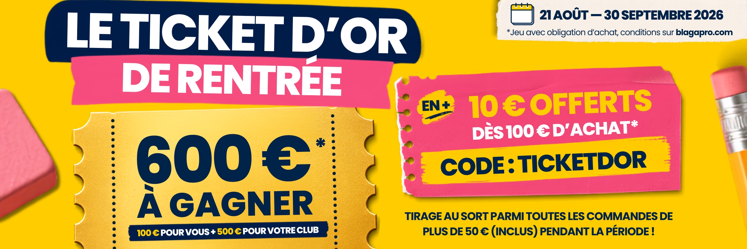 Le Ticket d'Or de la rentrée