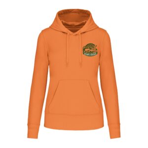 Sweat avec capuche et poche kangourou (femme) - Les Amis de Gautray - Orange - K4028