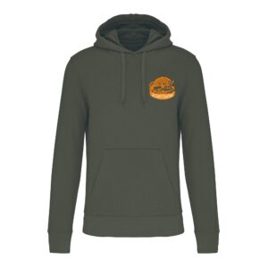 Sweat avec capuche et poche kangourou (homme) - Les Amis de Gautray - Kaki - K4027