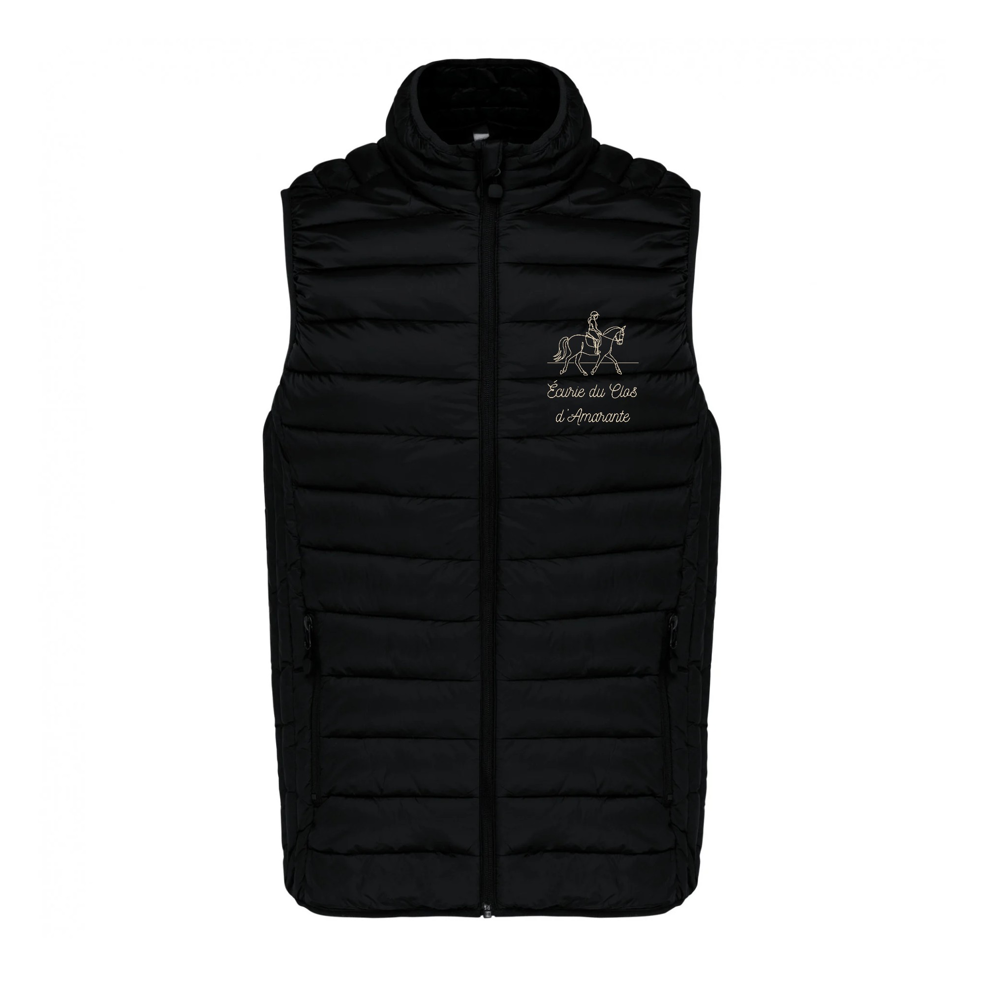 DOUDOUNE SANS MANCHES (homme) - Écurie du Clos d’Amarante - Noir - K6113