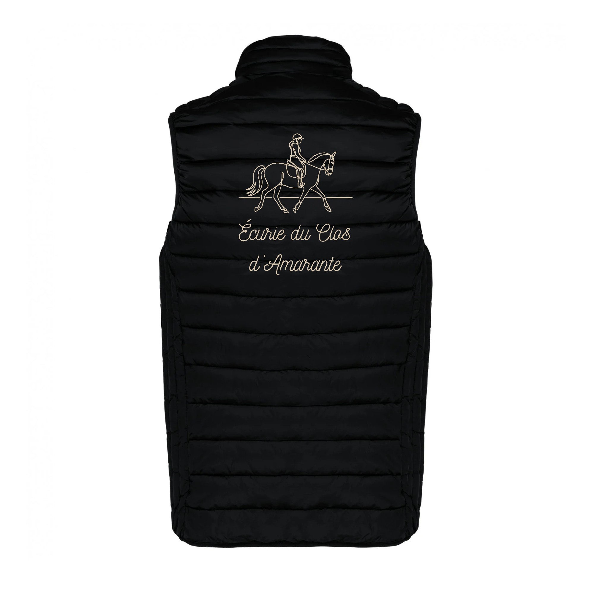 DOUDOUNE SANS MANCHES (homme) - Écurie du Clos d’Amarante - Noir - K6113 – Image 3