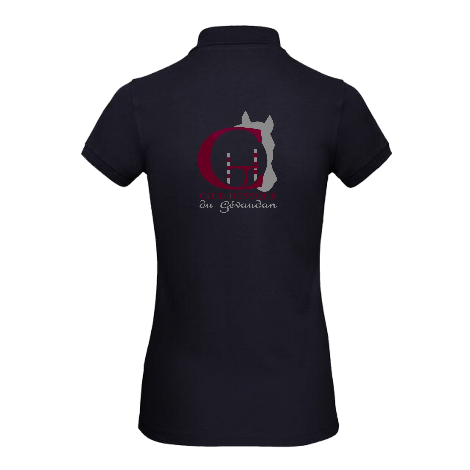 Polo premium (femme) - Club hippique du Gévaudan - Navy - BCW463 – Image 2