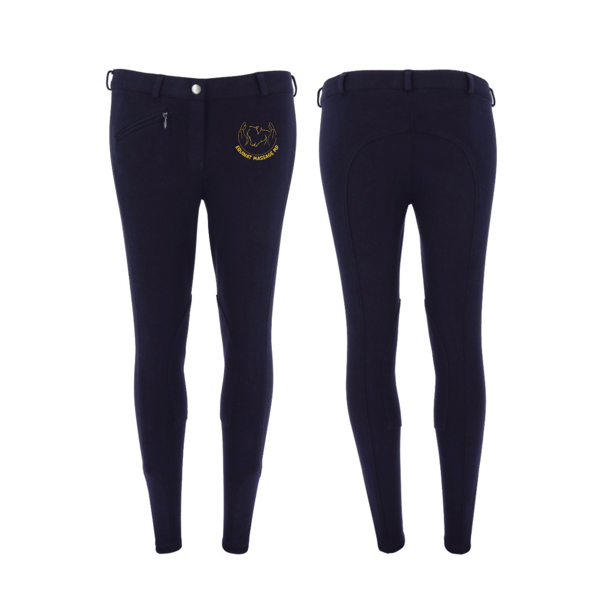 Pantalon d'équitation RIDING WORLD (enfant) - EQUINAT MASSAGE MP - Navy - 989400