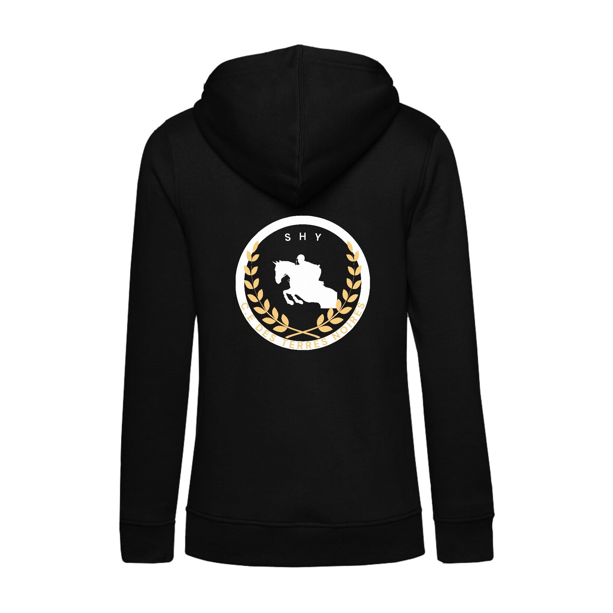 SWEAT A CAPUCHE (femme) – Société Hippique Yonnaise - Noir - BCW34B – Image 3