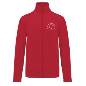 Veste micropolaire zippée (enfant) – Centre équestre La Ballarade - Rouge – K920