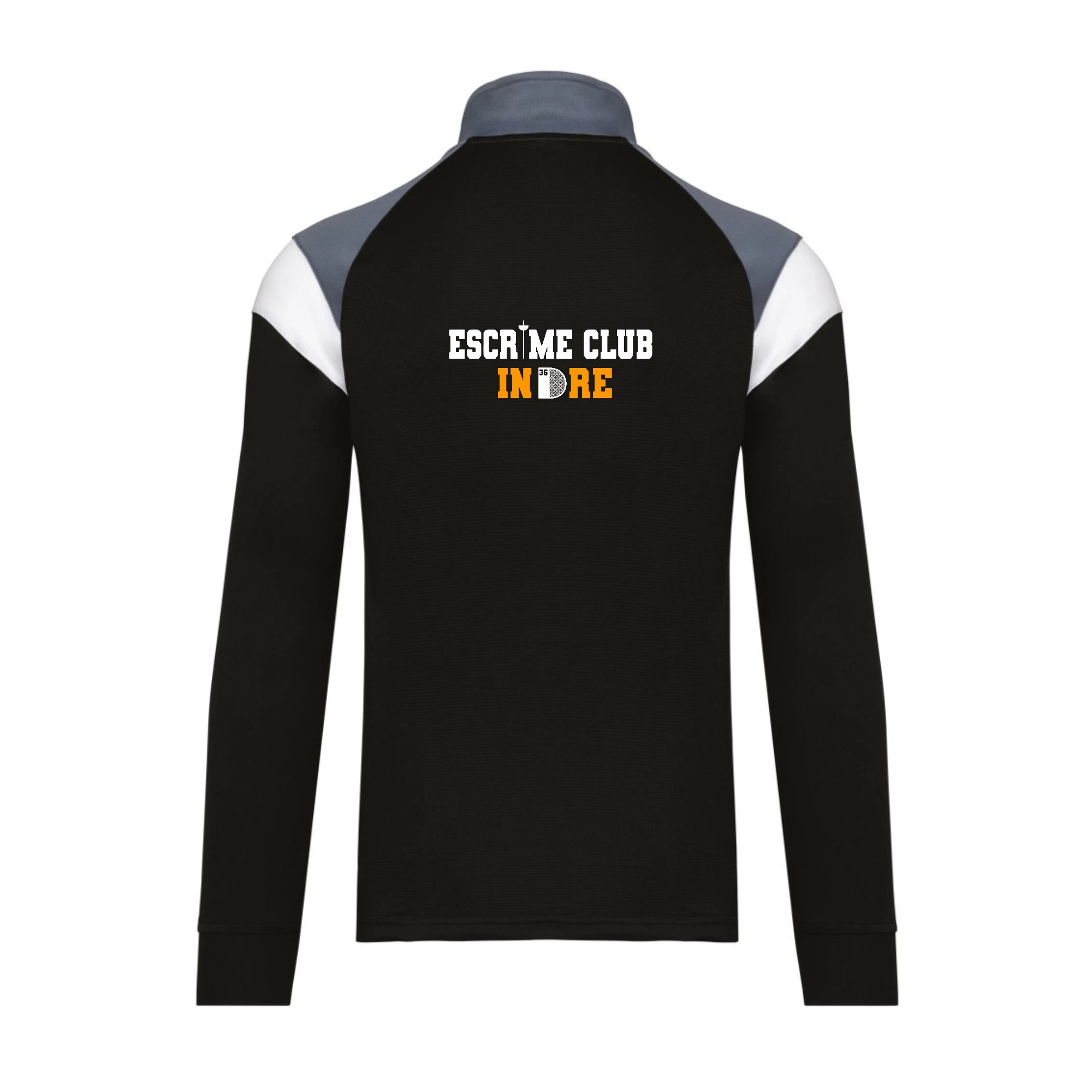 Veste de survêtement zippée (enfant) - ESCRIME CLUB DE L’INDRE – Noir - PA391 – Image 2