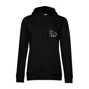 SWEAT A CAPUCHE (femme) – Les écuries MD - Noir - BCW34B