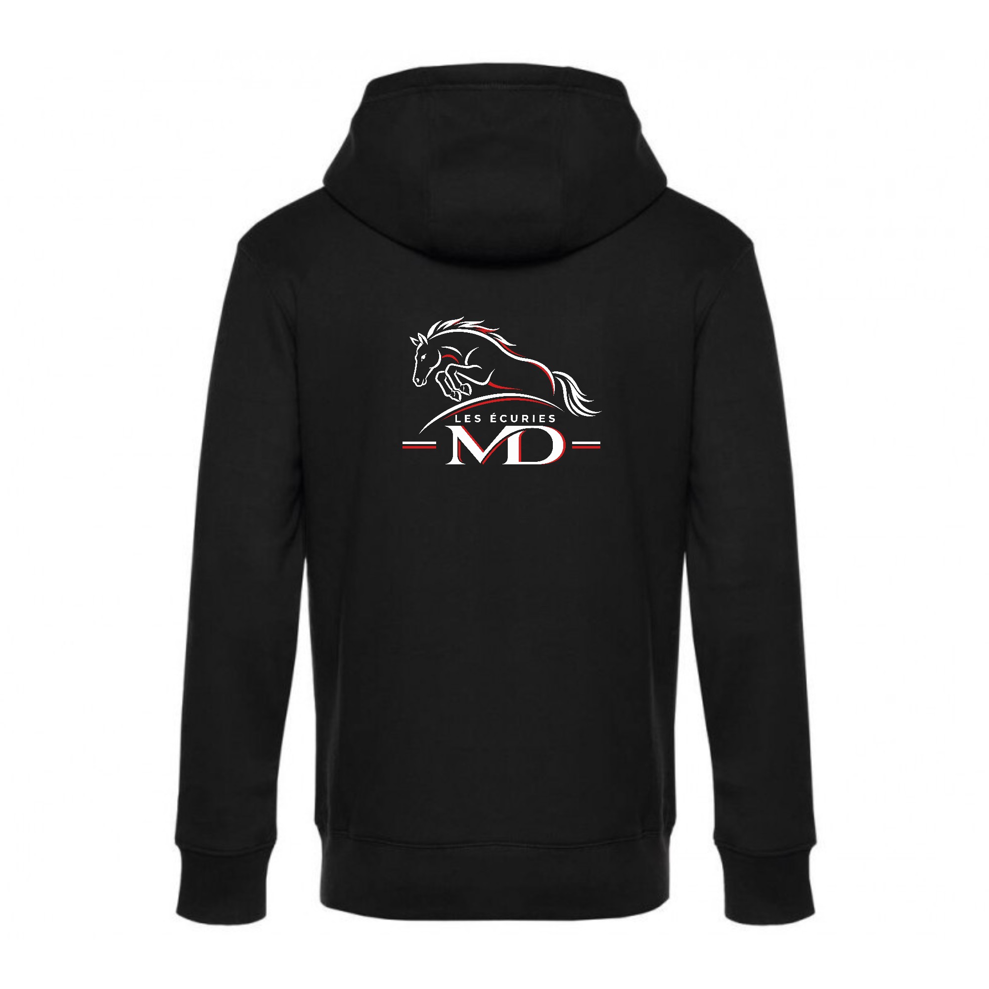 SWEAT ZIPPÉ (enfant) - Les écuries MD - Noir - K455 – Image 3