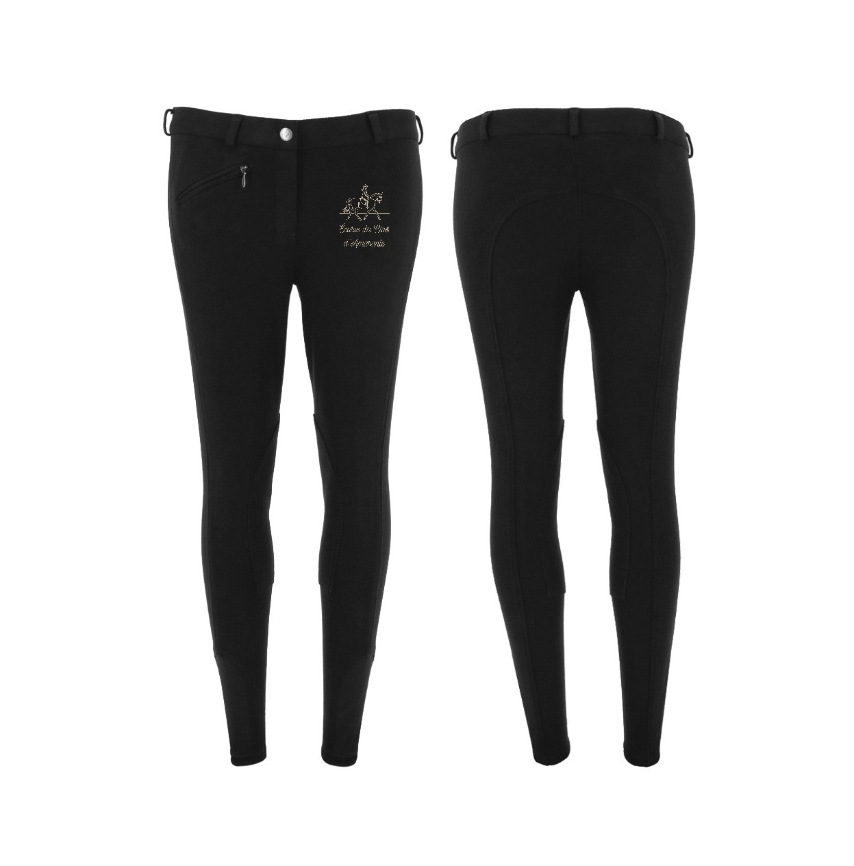 Pantalon d'équitation RIDING WORLD (femme) - Écurie du Clos d’Amarante - Noir - 989402