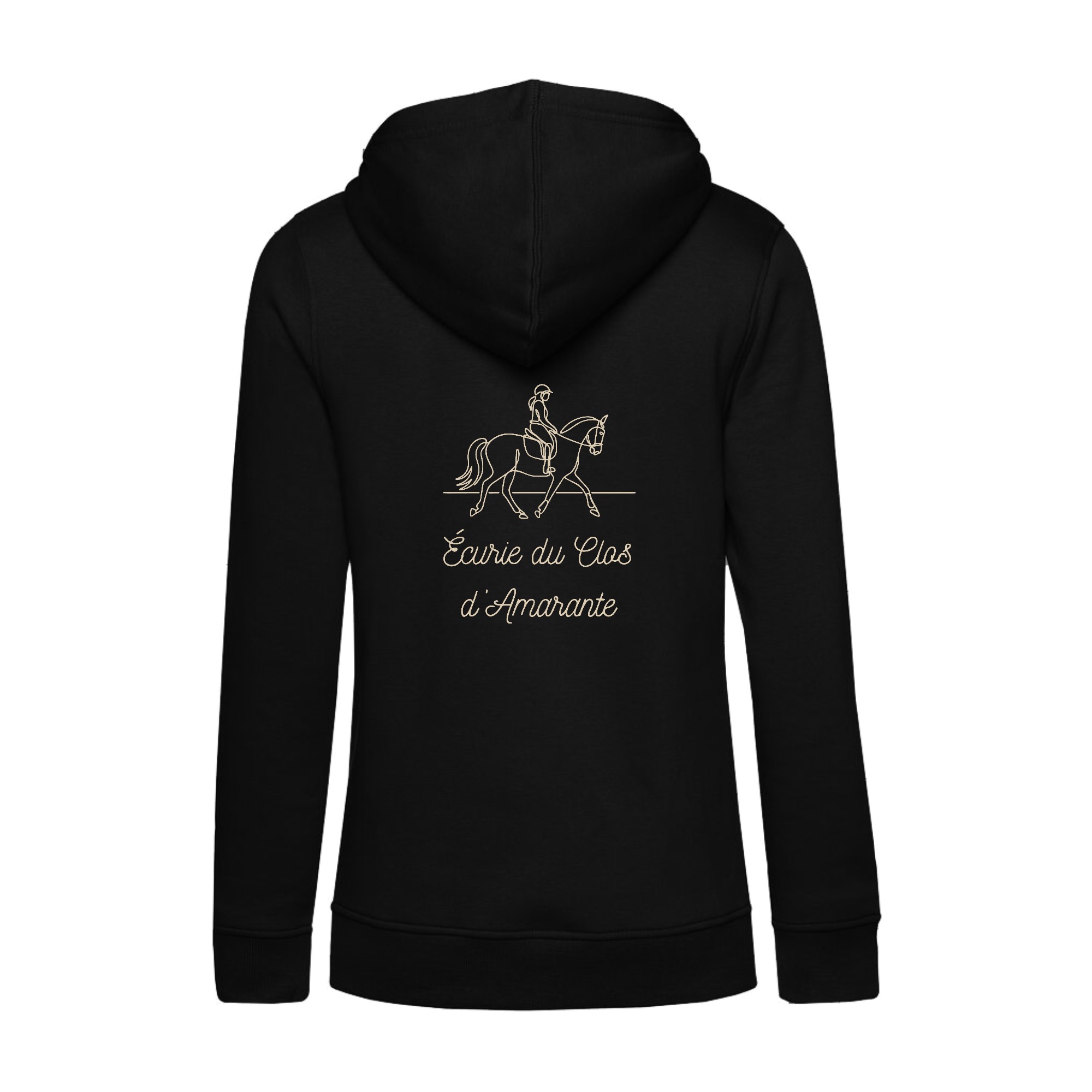 SWEAT A CAPUCHE (femme) – Écurie du Clos d’Amarante - Noir - BCW34B – Image 3