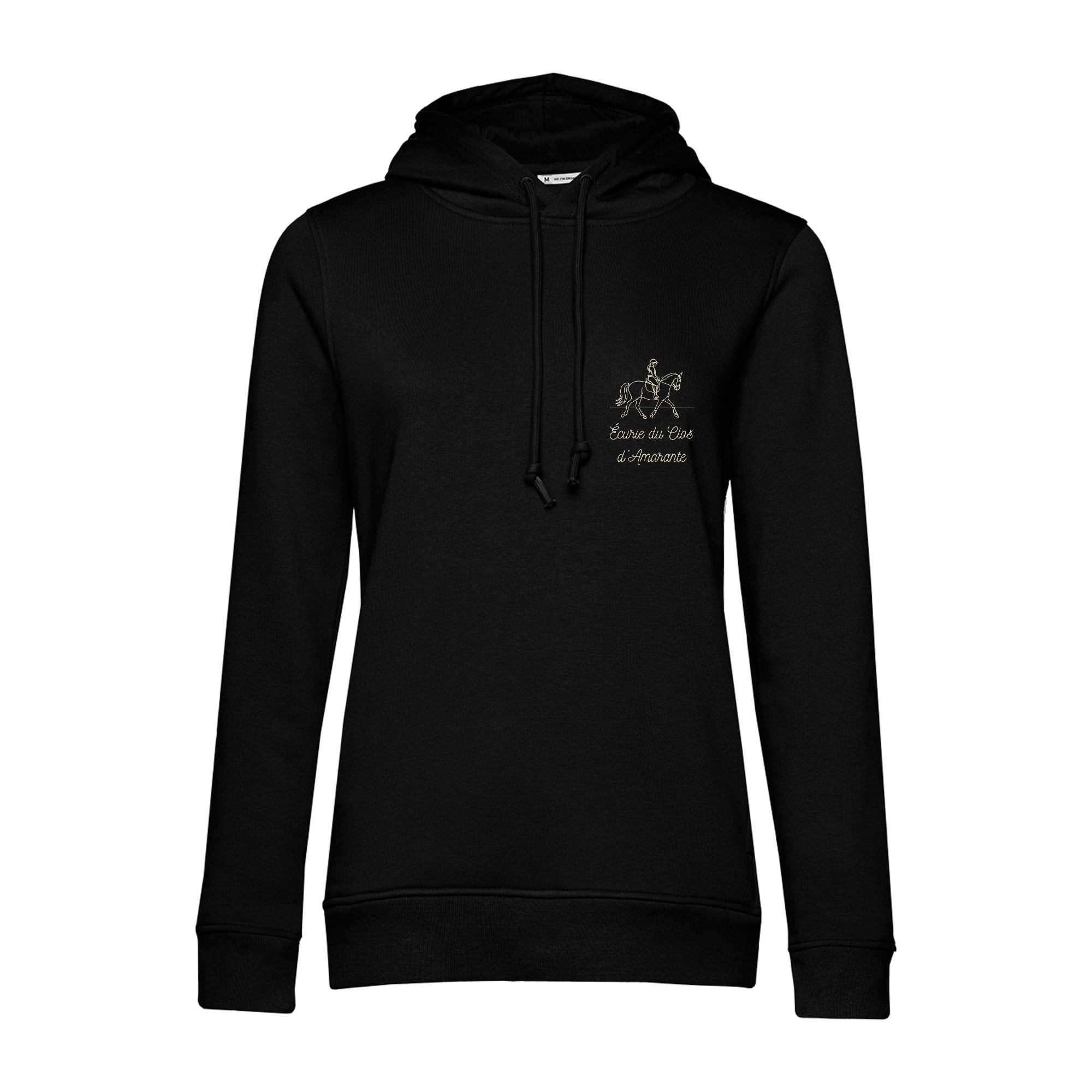 SWEAT A CAPUCHE (femme) – Écurie du Clos d’Amarante - Noir - BCW34B
