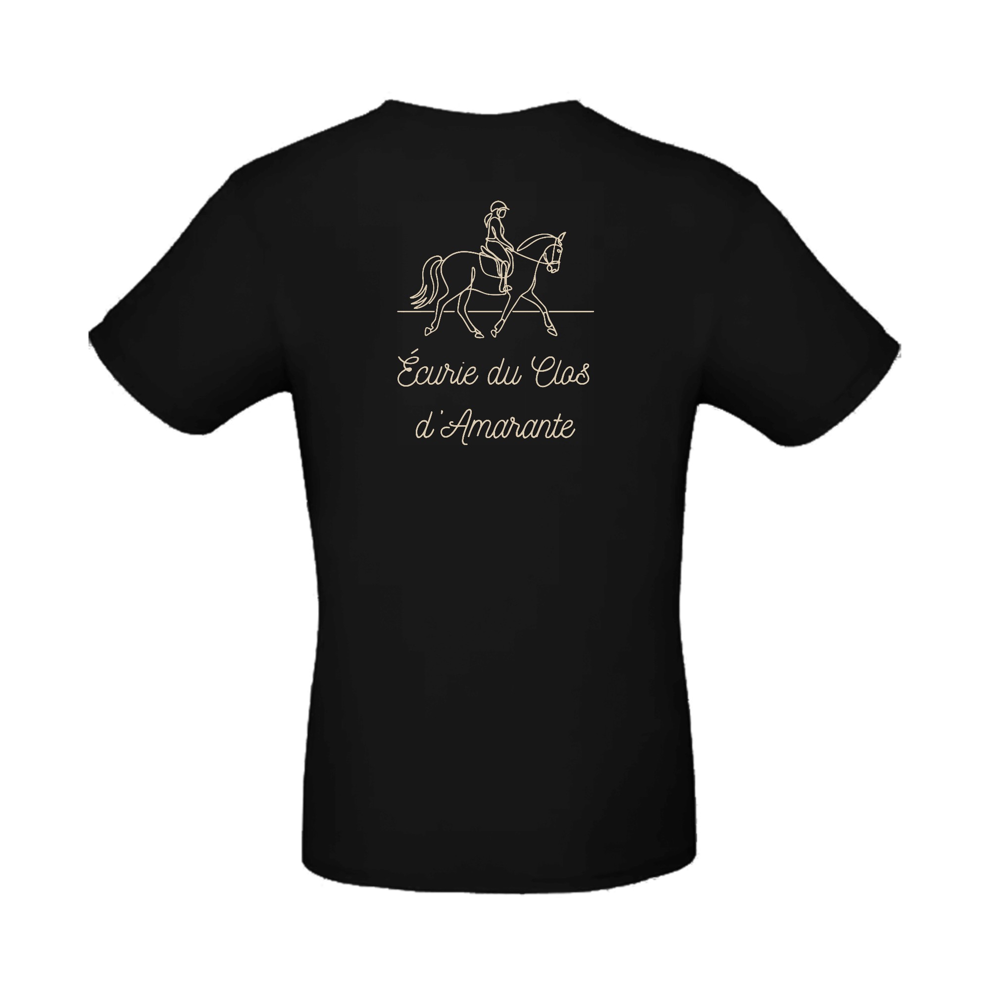 T-SHIRT (homme) - Écurie du Clos d’Amarante - Noir - BC03T – Image 3