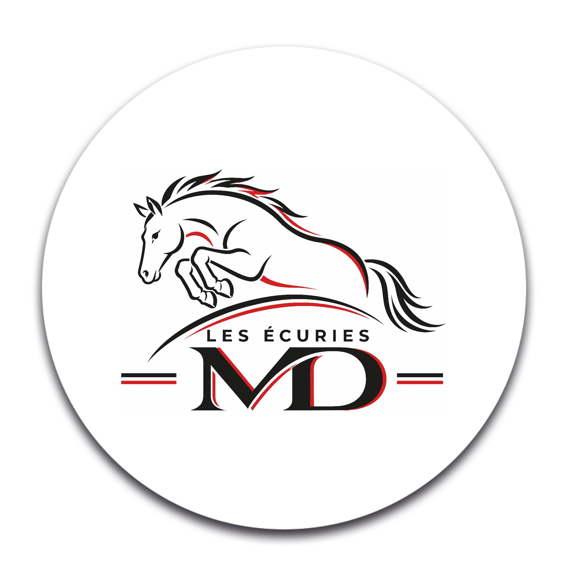 STICKER ROND – Les écuries MD – STI001