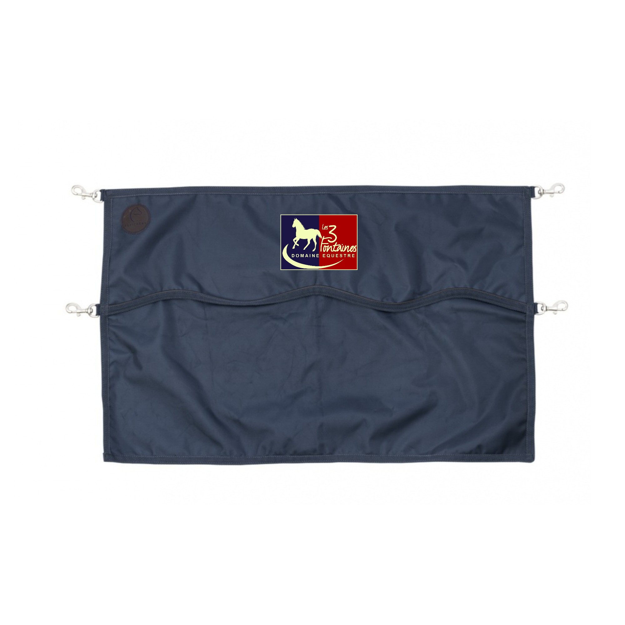 Rideau ou porte de box EQUITHÈME Premium - LES CAVALIERS DES TROIS FONTAINES - Navy - RP001 – Image 2