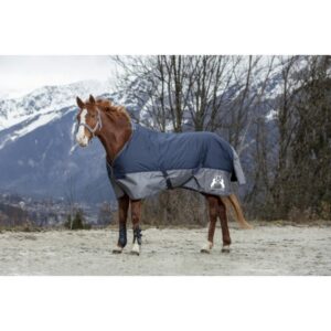 Couverture d'extérieur EQUITHÈME [TYREX 600 D) - Ecurie SC sport - Marine/Gris - 400917