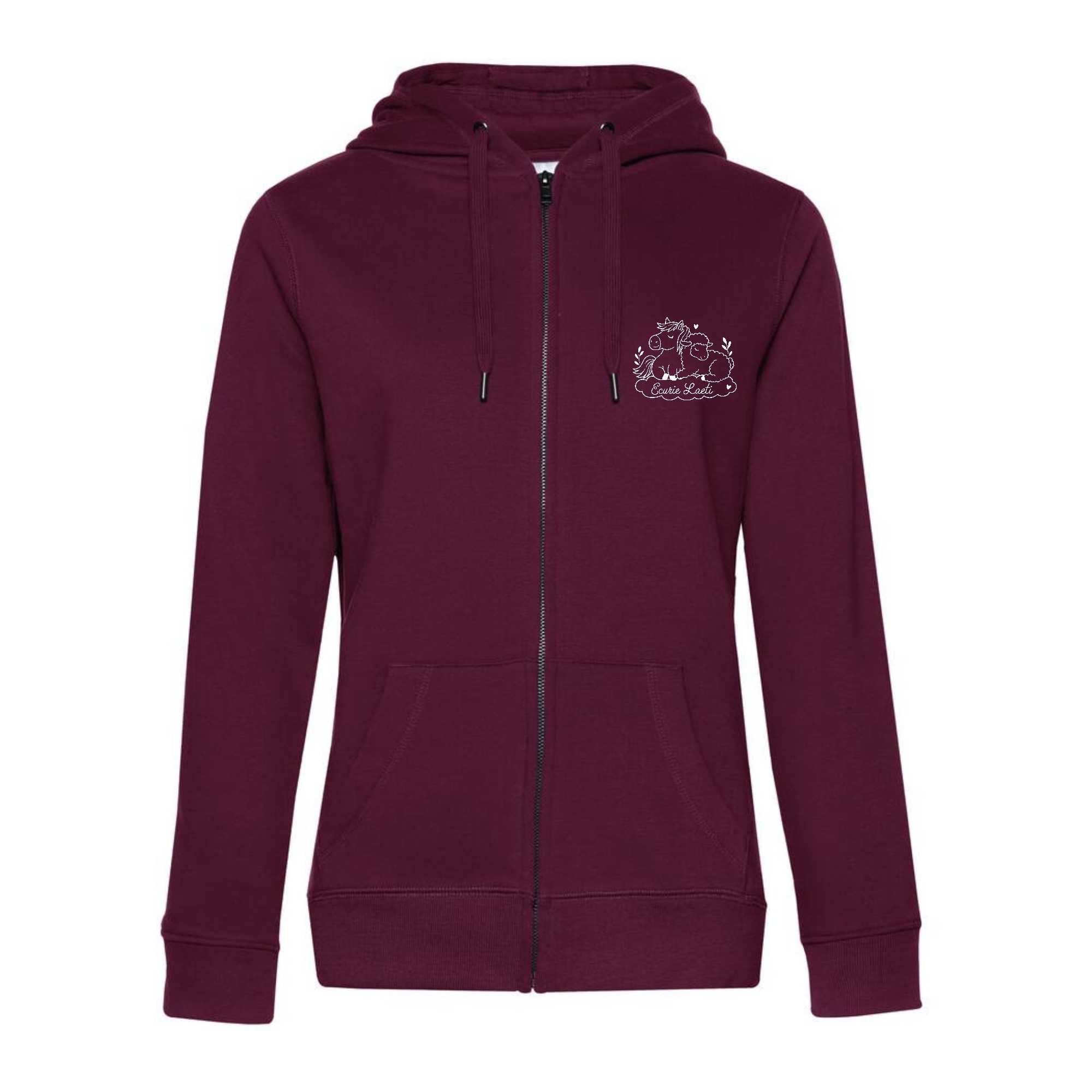 SWEAT ZIPPÉ (femme) - EI parola laetitia - Bordeaux - BCW03Q