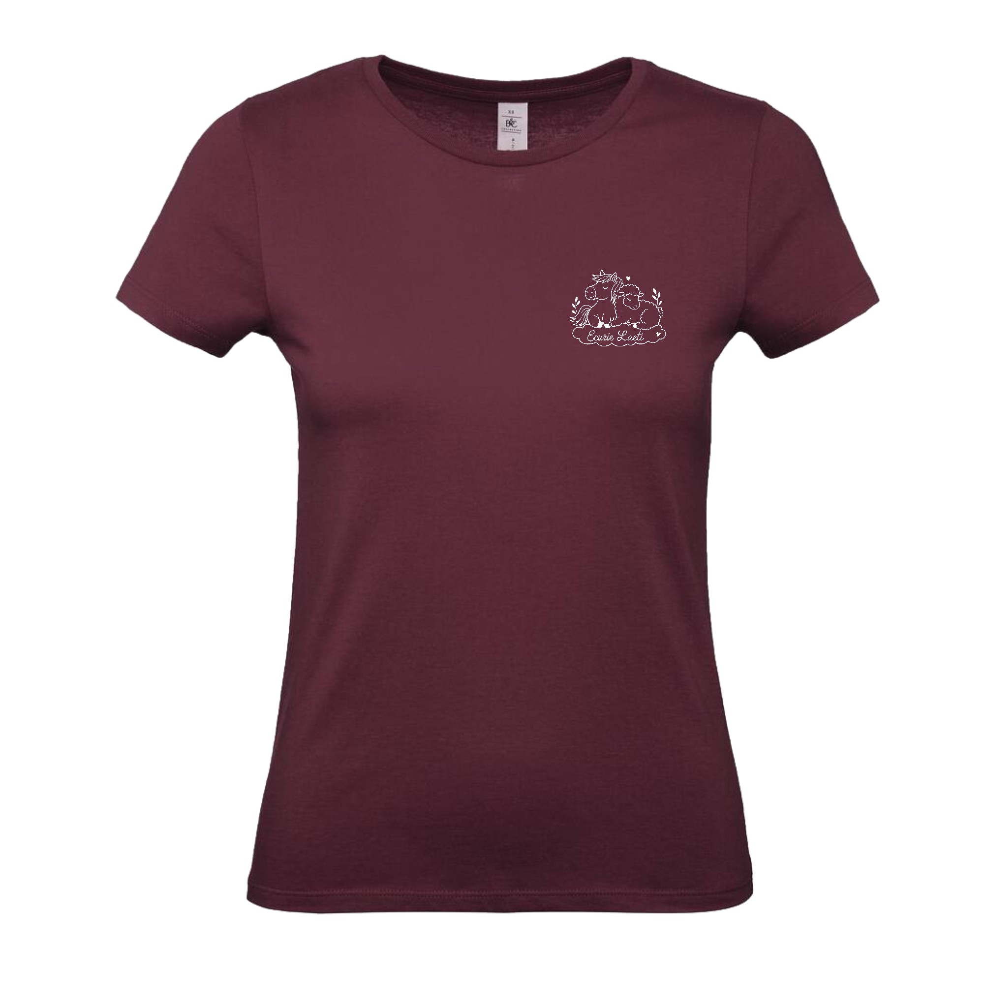 T-SHIRT (femme) - EI parola laetitia - Bordeaux - BC04T