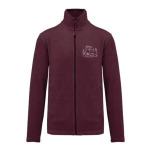 Veste micropolaire zippée (homme) – EI parola laetitia - Bordeaux – K911