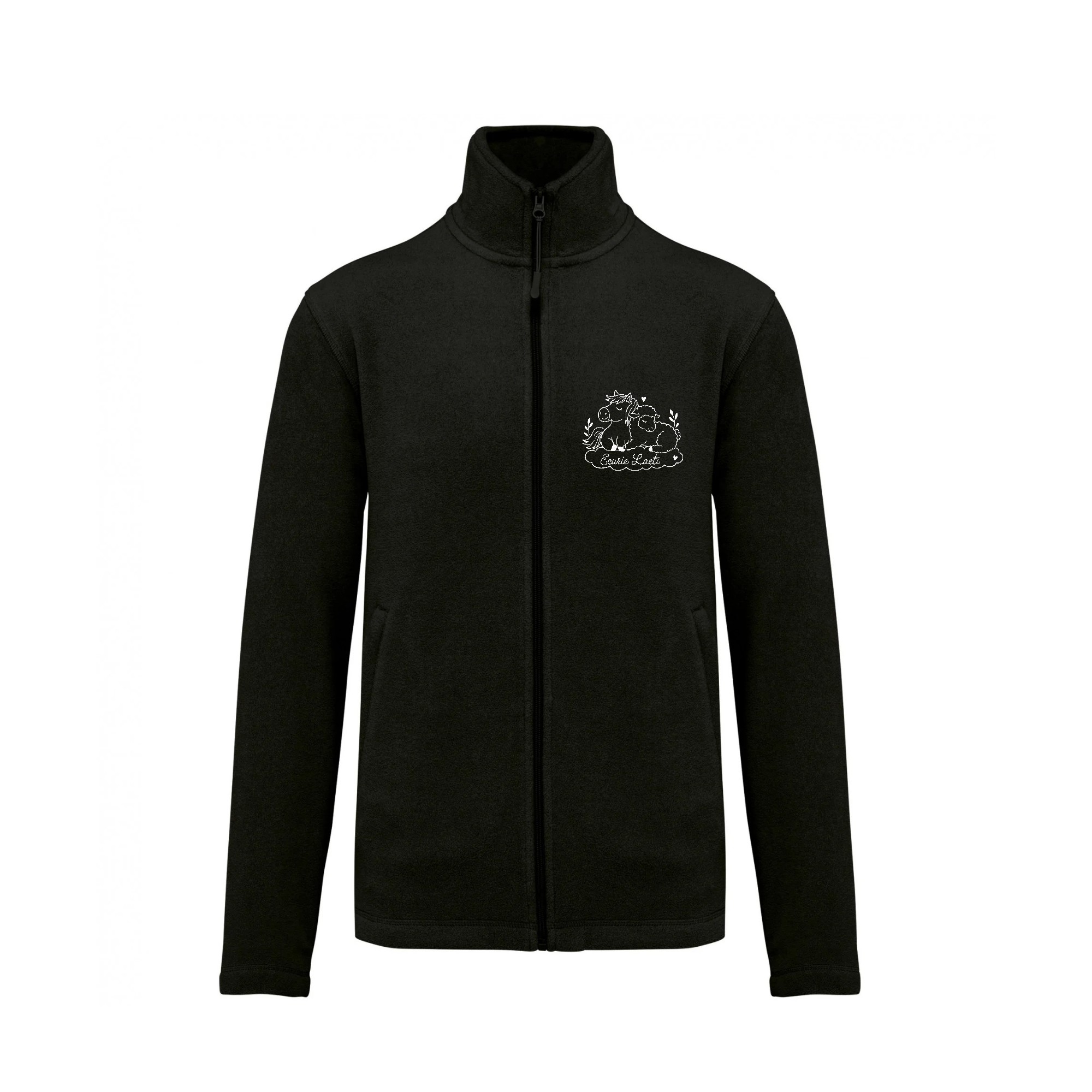Veste micropolaire zippée (enfant) – EI parola laetitia - Noir – K920