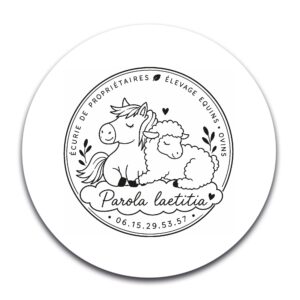 STICKER ROND - EI parola laetitia - STI001
