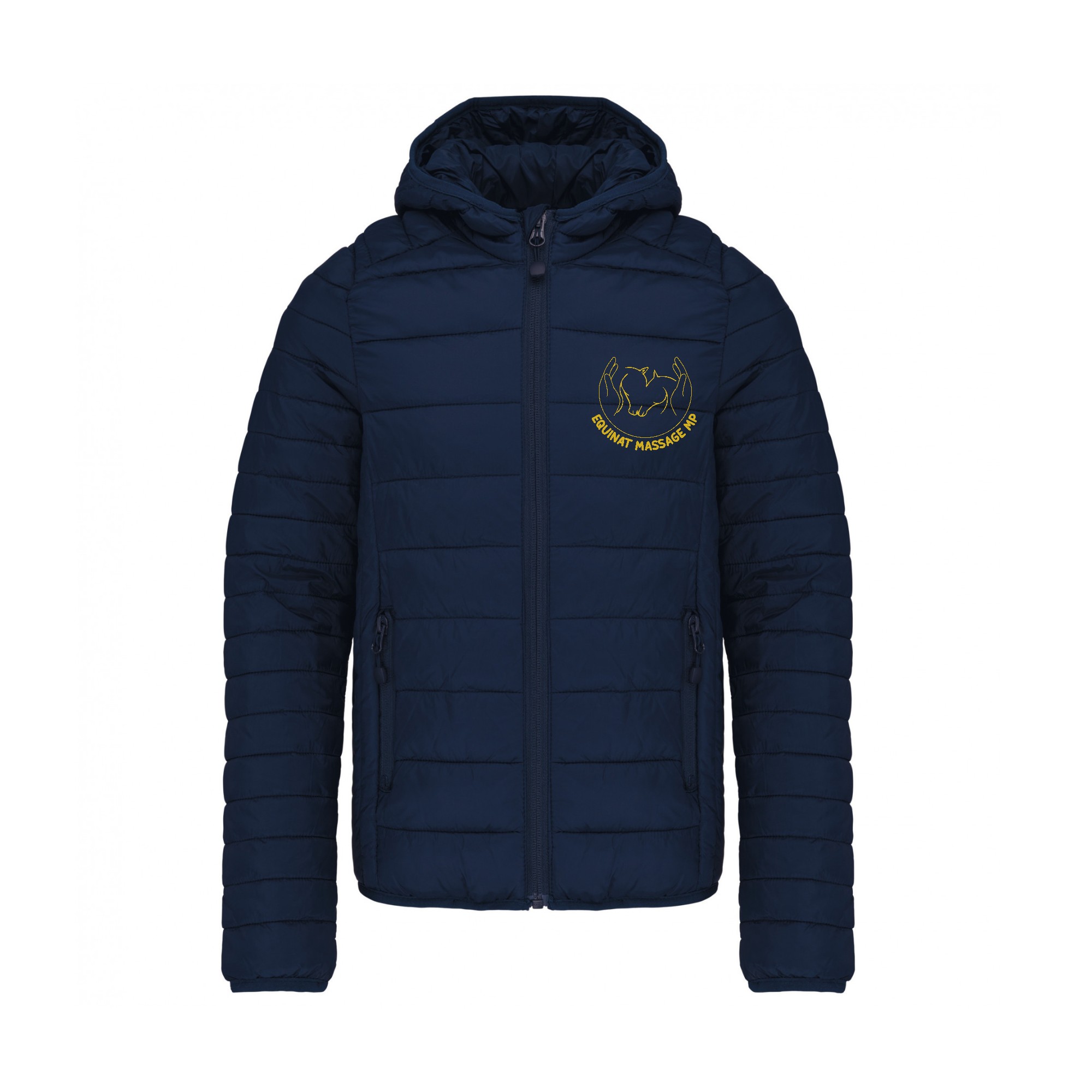 DOUDOUNE AVEC MANCHES ET CAPUCHE (enfant) - EQUINAT MASSAGE MP - Navy - K6112